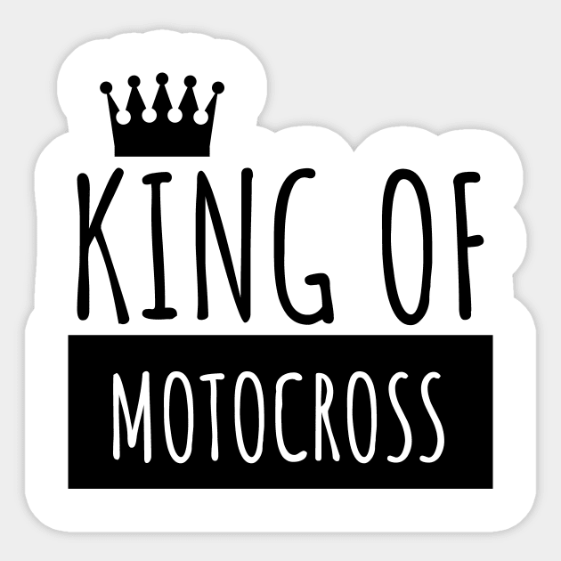 Motocross king of Sticker by maxcode
